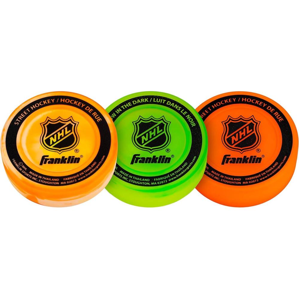 imageFranklin Sports NHL Street Hockey Puck  No Bounce Outdoor Street  Roller Hockey Puck  Official Size for Kids  Adult Games  1 ampamp 3 PacksMulti