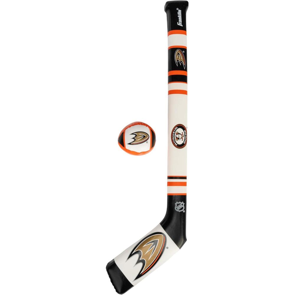 imageFranklin Sports NHL Team Mini Soft Hockey Stick Set  NHL Team Soft Foam Mini Hockey Stick and Ball  Great Toy for KidsAnaheim Ducks 2