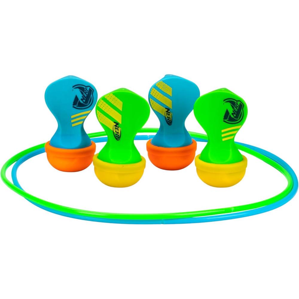 imageNERF Soft Tip Lawn Darts  Fun Outdoor Family Yard Game  Adults  Kids Outdoor Games  Perfect for Camping Backyard  Outdoors  Includes 4 NERF Soft Tipped Lawn Darts  2 Targets