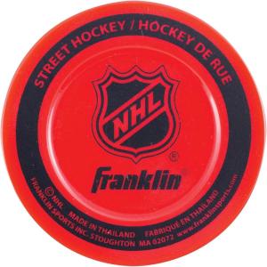 Franklin Sports NHL Street Hockey Puck – No Bounce Outdoor Street + Roller Hockey Puck – Official Size for Kids + Adult Games – 1 & 3 Packs(Assorted Colors)
