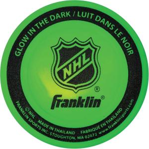 Franklin Sports NHL Street Hockey Puck – No Bounce Outdoor Street + Roller Hockey Puck – Official Size for Kids + Adult Games – 1 & 3 Packs(Green)