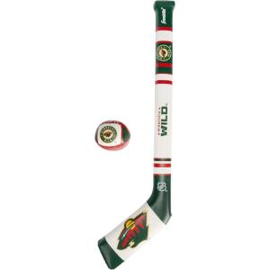 Franklin Sports NHL Team Mini Soft Hockey Stick Set – NHL Team Soft Foam Mini Hockey Stick and Ball – Great Toy for Kids(Minnesota Wild)