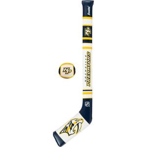 Franklin Sports NHL Team Mini Soft Hockey Stick Set – NHL Team Soft Foam Mini Hockey Stick and Ball – Great Toy for Kids(Nashville Predators)