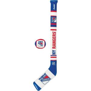 Franklin Sports NHL Team Mini Soft Hockey Stick Set – NHL Team Soft Foam Mini Hockey Stick and Ball – Great Toy for Kids(New York Rangers)