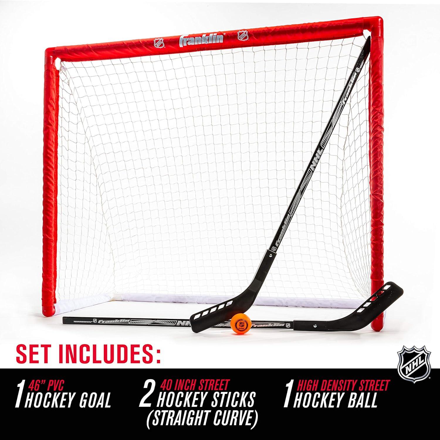 imageFranklin Sports Hockey Goal Ball and Stick Set NHL