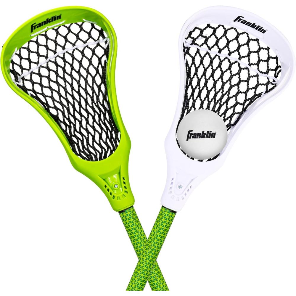 imageFranklin Sports Future Champs 2 Player Youth Lacrosse Sticks  Ball Set  Kids 32quot Inch Beginner Backyard Practice Lax Sticks  Lightweight Soft Lacrosse Ball  Toy Kids Lax SetGreen