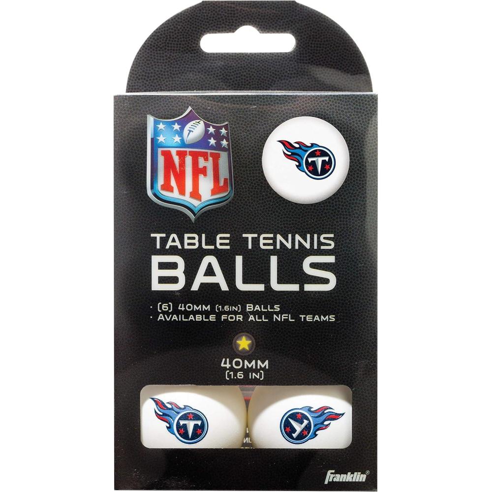 imageFranklin Sports Licensed Table Tennis Balls  NFL Table Tennis Balls  Official Team Logos and Colors  Fun Tailgate AccessoriesTennessee Titans