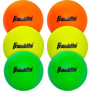 Franklin Sports Lacrosse Balls – Soft Rubber Lacrosse Balls for Kids – Perfect for Beginners & First Time Players – Softer & Smaller Construction than Regulation Balls – Bright Colors(6-Pack)