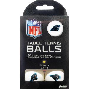 Franklin Sports Licensed Table Tennis Balls – NFL Table Tennis Balls – Official Team Logos and Colors – Fun Tailgate Accessories(Carolina Panthers)