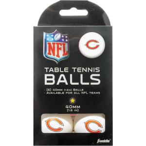 Franklin Sports Licensed Table Tennis Balls – NFL Table Tennis Balls – Official Team Logos and Colors – Fun Tailgate Accessories(Chicago Bears)