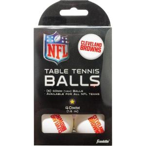 Franklin Sports Licensed Table Tennis Balls – NFL Table Tennis Balls – Official Team Logos and Colors – Fun Tailgate Accessories(Cleveland Browns)