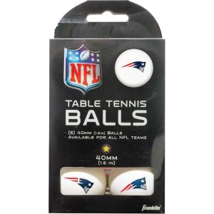 Franklin Sports Licensed Table Tennis Balls – NFL Table Tennis Balls – Official Team Logos and Colors – Fun Tailgate Accessories(New England Patriots)
