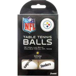 Franklin Sports Licensed Table Tennis Balls – NFL Table Tennis Balls – Official Team Logos and Colors – Fun Tailgate Accessories(Pittsburgh Steelers)