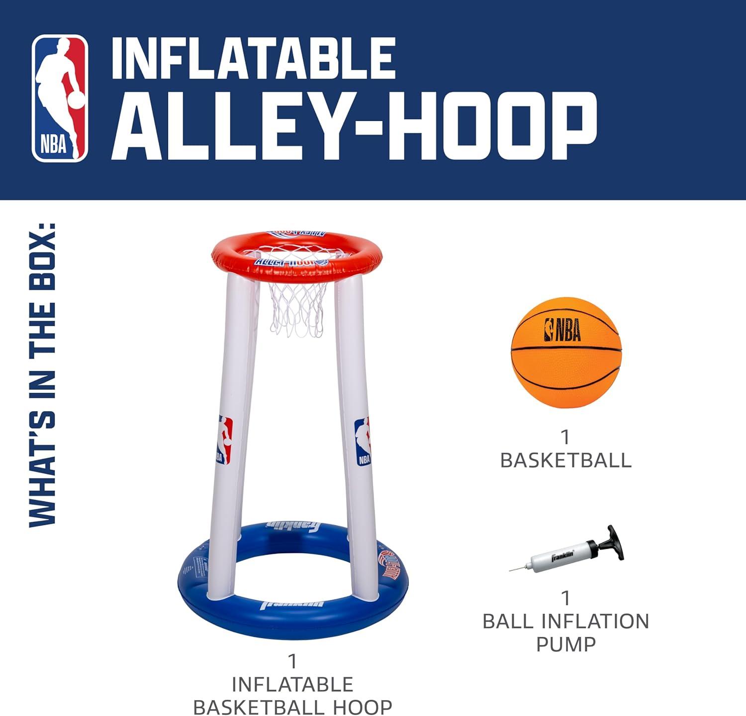 imageFranklin Sports NBA AlleyHoop Kids Inflatable Toy Basketball Hoop Set Indoor Outdoor Mini Inflatable Hoop Basketball Set for Kids Ages 3 Boys Girls Basketball Toy 48quot Inches