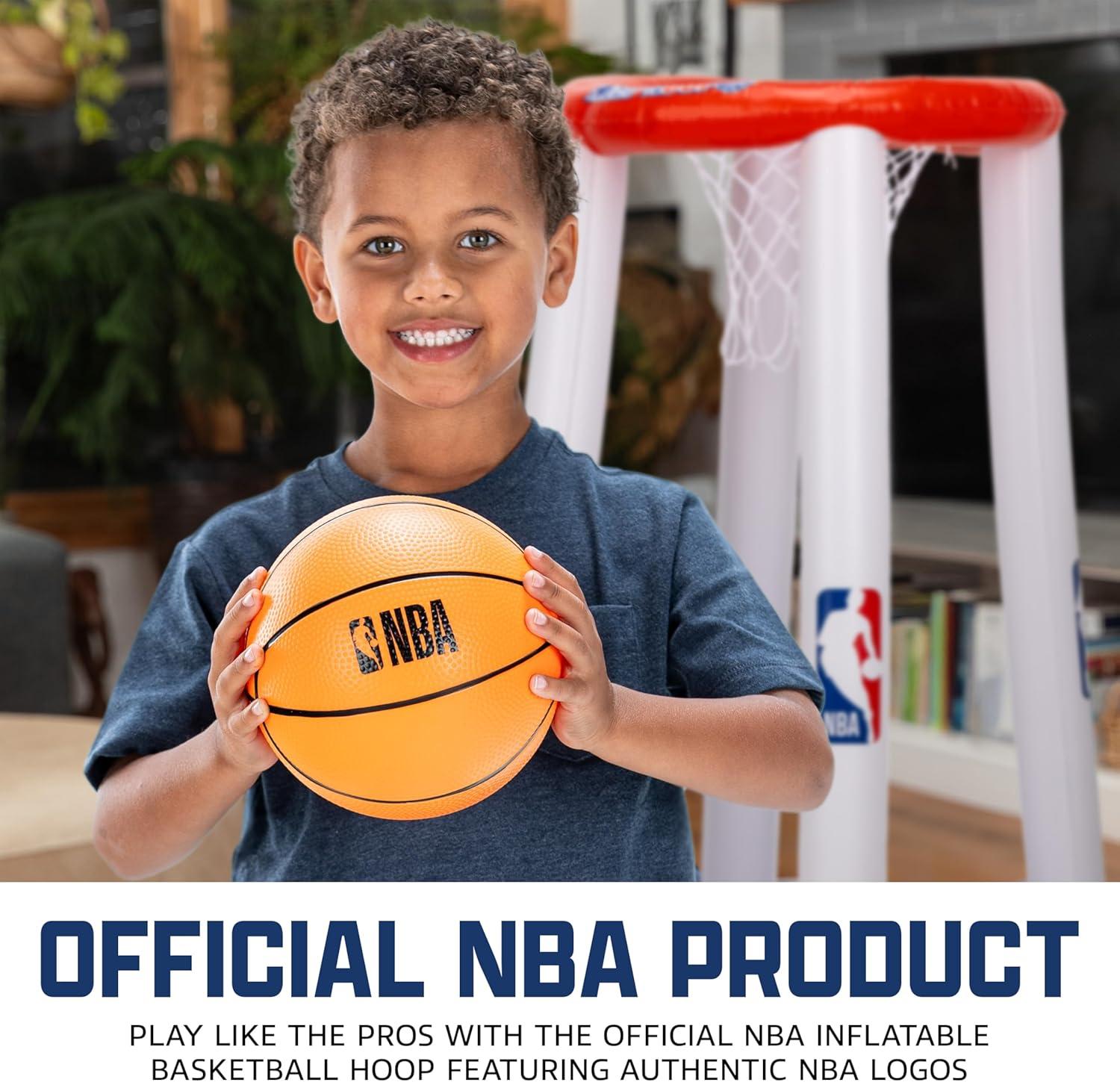 imageFranklin Sports NBA AlleyHoop Kids Inflatable Toy Basketball Hoop Set Indoor Outdoor Mini Inflatable Hoop Basketball Set for Kids Ages 3 Boys Girls Basketball Toy 48quot Inches
