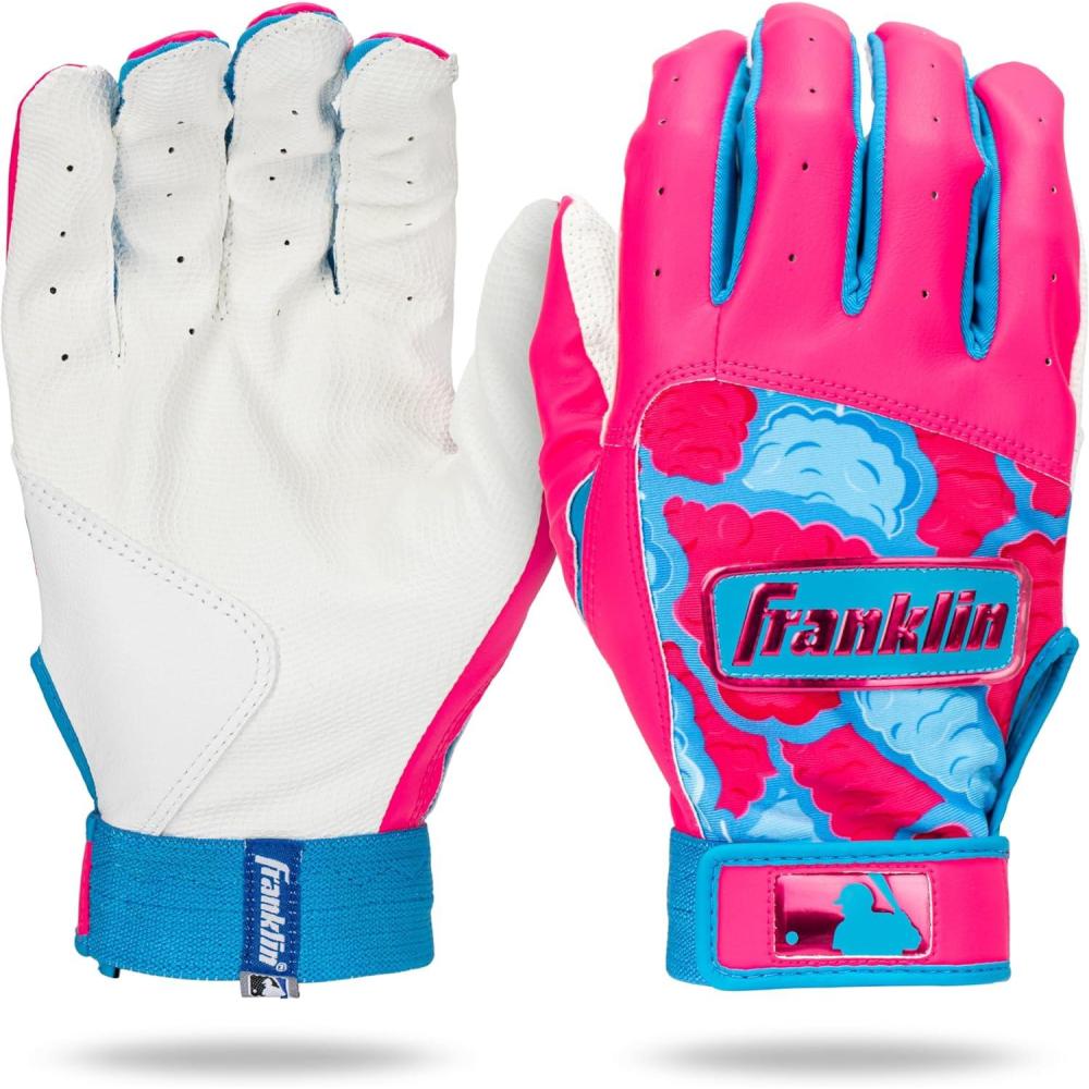 imageFranklin Sports MLB Youth Batting Gloves  Digitek Camo Baseball  Softball  Premium Leather  Many Sizes  Colors  YouthPinkBlue