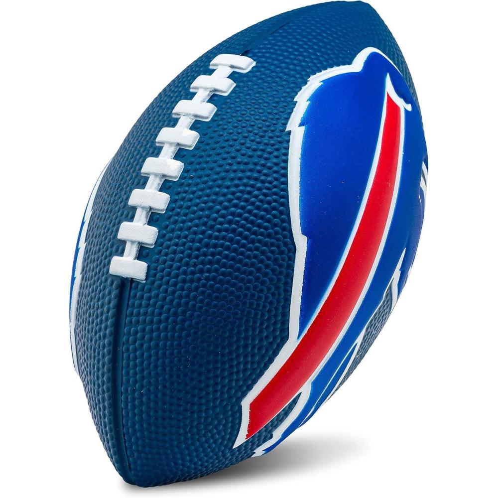 imageFranklin Sports NFL Football  Kids Foam Football  Soft Junior Size 85quot Ball with 3D Logos  Perfect for Gameday  TailgatesBuffalo Bills