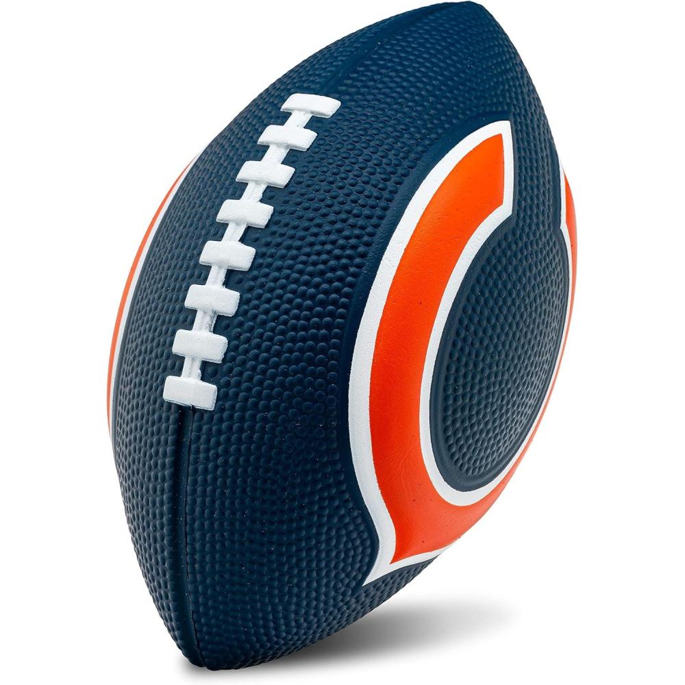 imageFranklin Sports NFL Football Kids Foam Football Soft Junior Size 85quot Ball with 3D Logos Perfect for Gameday TailgatesChicago Bears