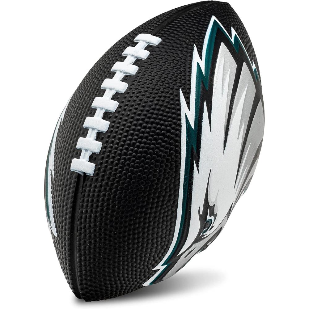 imageFranklin Sports NFL Football  Kids Foam Football  Soft Junior Size 85quot Ball with 3D Logos  Perfect for Gameday  TailgatesPhiladelphia Eagles