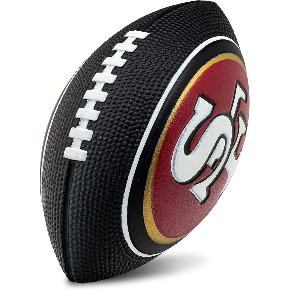 imageFranklin Sports NFL Football  Kids Foam Football  Soft Junior Size 85quot Ball with 3D Logos  Perfect for Gameday  TailgatesSan Francisco 49ers