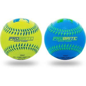 Franklin Sports – Pro Brite – Neon Rubber Teeball – MLB – Youth Tball – Baseball + Softball – Indoor & Outdoor Use(2 pack)