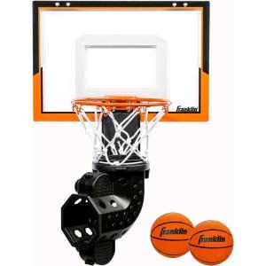 Franklin Sports Mini Basketball Hoop with Rebounder and Ball – Over The Door Basketball Hoop With Automatic Ball Rebounder – Indoor Basketball Game For Kids(Pro)