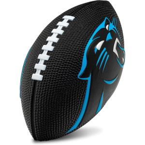 Franklin Sports NFL Football – Kids Foam Football – Soft Junior Size 8.5″ Ball with 3D Logos – Perfect for Gameday + Tailgates(Carolina Panthers)