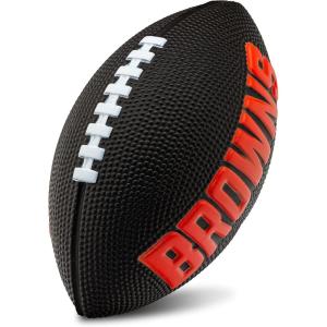 Franklin Sports NFL Football – Kids Foam Football – Soft Junior Size 8.5″ Ball with 3D Logos – Perfect for Gameday + Tailgates(Cleveland Browns)