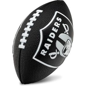 Franklin Sports NFL Football – Kids Foam Football – Soft Junior Size 8.5″ Ball with 3D Logos – Perfect for Gameday + Tailgates(Las Vegas Raiders)