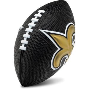 Franklin Sports NFL Football – Kids Foam Football – Soft Junior Size 8.5″ Ball with 3D Logos – Perfect for Gameday + Tailgates(New Orleans Saints)