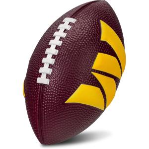 Franklin Sports NFL Football – Kids Foam Football – Soft Junior Size 8.5″ Ball with 3D Logos – Perfect for Gameday + Tailgates(Washington Commanders)