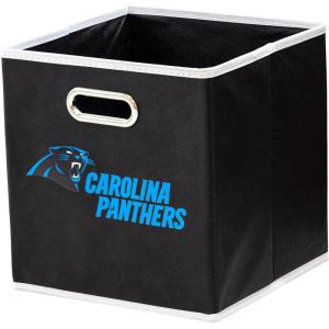 Franklin Sports NFL Storage Bins – Collapsible Cube Container + Basket – NFL Office, Bedroom + Living Room – 11″x11″(Carolina Panthers)