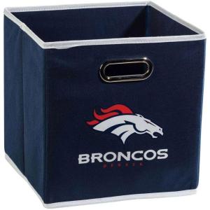 Franklin Sports NFL Storage Bins – Collapsible Cube Container + Basket – NFL Office, Bedroom + Living Room – 11″x11″(Denver Broncos)