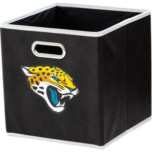 Franklin Sports NFL Storage Bins – Collapsible Cube Container + Basket – NFL Office, Bedroom + Living Room – 11″x11″(Jacksonville Jaguars)