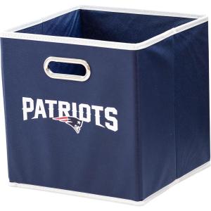 Franklin Sports NFL Storage Bins – Collapsible Cube Container + Basket – NFL Office, Bedroom + Living Room – 11″x11″(New England Patriots)
