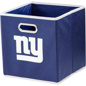 Franklin Sports NFL Storage Bins – Collapsible Cube Container + Basket – NFL Office, Bedroom + Living Room – 11″x11″(New York Giants)