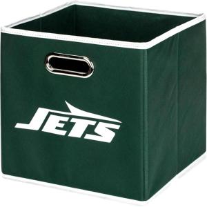 Franklin Sports NFL Storage Bins – Collapsible Cube Container + Basket – NFL Office, Bedroom + Living Room – 11″x11″(New York Jets)
