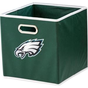 Franklin Sports NFL Storage Bins – Collapsible Cube Container + Basket – NFL Office, Bedroom + Living Room – 11″x11″(Philadelphia Eagles)