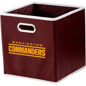 Franklin Sports NFL Storage Bins – Collapsible Cube Container + Basket – NFL Office, Bedroom + Living Room – 11″x11″(Washington Commanders)