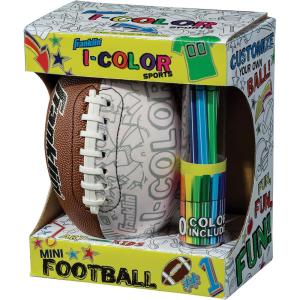 Franklin Sports iColor Kids Mini Football or Soccerball- Custom Color Youth JuniorBall with Markers Included – Design Your OwnBall(Football)
