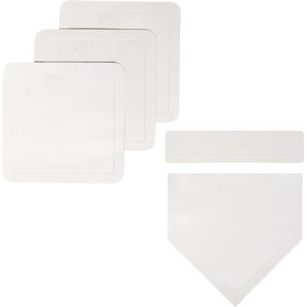 imageFranklin Sports MLB Throw Down Baseball Bases with Home Plate  Pitchers Rubber  Backyard Rubber Base Set Perfect for Baseball Teeball  KickballWhite