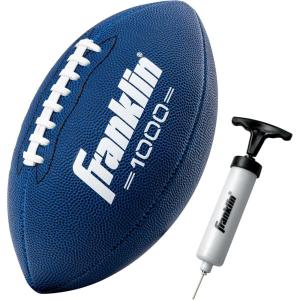 Franklin Sports Youth + Adult Footballs – Extra Grip 1000 Official Size, Junior + Pee Wee Kids – 1 + 12 Packs(Blue)