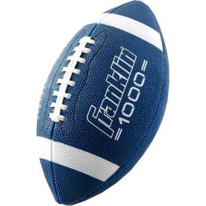 Franklin Sports Youth + Adult Footballs – Extra Grip 1000 Official Size, Junior + Pee Wee Kids – 1 + 12 Packs(Blue/White)