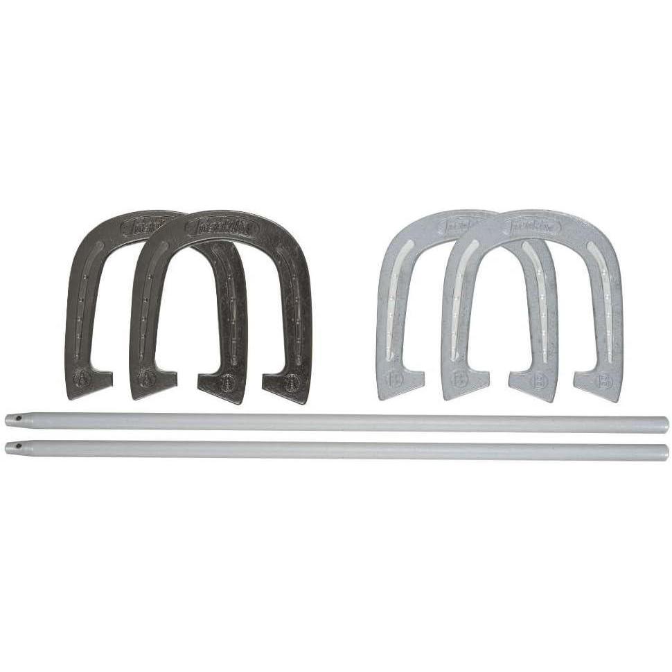imageFranklin Sports Horseshoes Set Metal Horseshoe Game Set for Adults Kids Official Weight Steel Construction Beach Lawn Outdoor Game RecreationalAdvanced