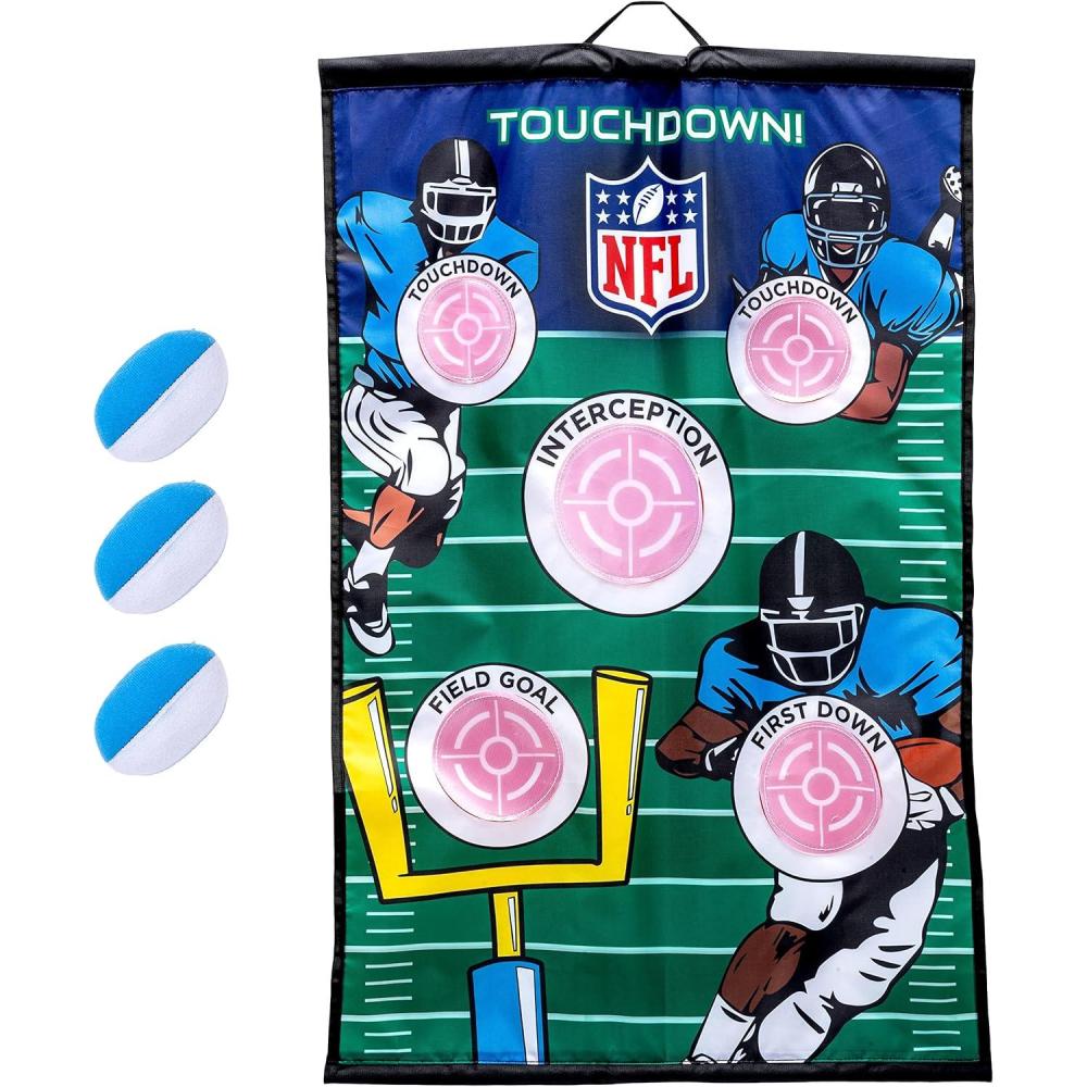 imageFranklin Sports MLB and NFL Target Toss Game  Kids Over The Door Mini Throwing Game  Perfect Indoor Toy for Kids  36quot x 24quotNFL
