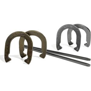 Franklin Sports Horseshoes Set – Metal Horseshoe Game Set for Adults + Kids – Official Weight Steel Construction – Beach + Lawn Outdoor Game – Recreational(Recreational)
