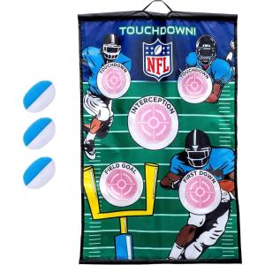 Franklin Sports MLB and NFL Target Toss Game – Kids Over The Door Mini Throwing Game – Perfect Indoor Toy for Kids – 36″ x 24″(NFL)