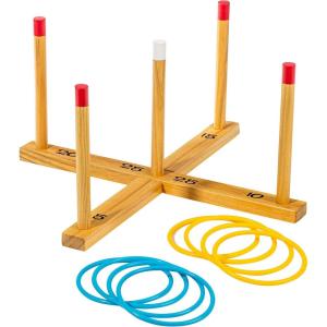 Franklin Sports Ryan’s World Ring Toss – Great for Kids – Indoor Outdoor Use – Durable Wood Construction – Includes Target and Rings(Traditional)