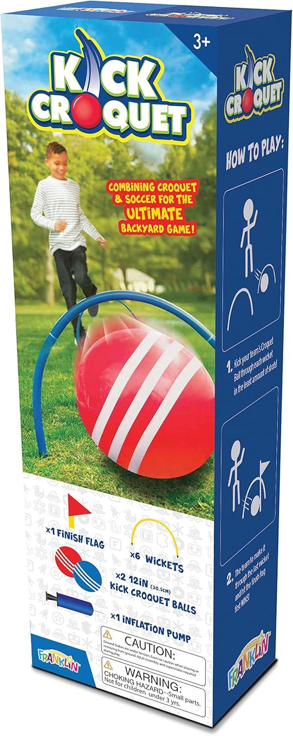 imageFranklin Kick Croquet Game Set Perfect for Kids and Adults Combines Soccer and Croquet Great for Outdoor Play