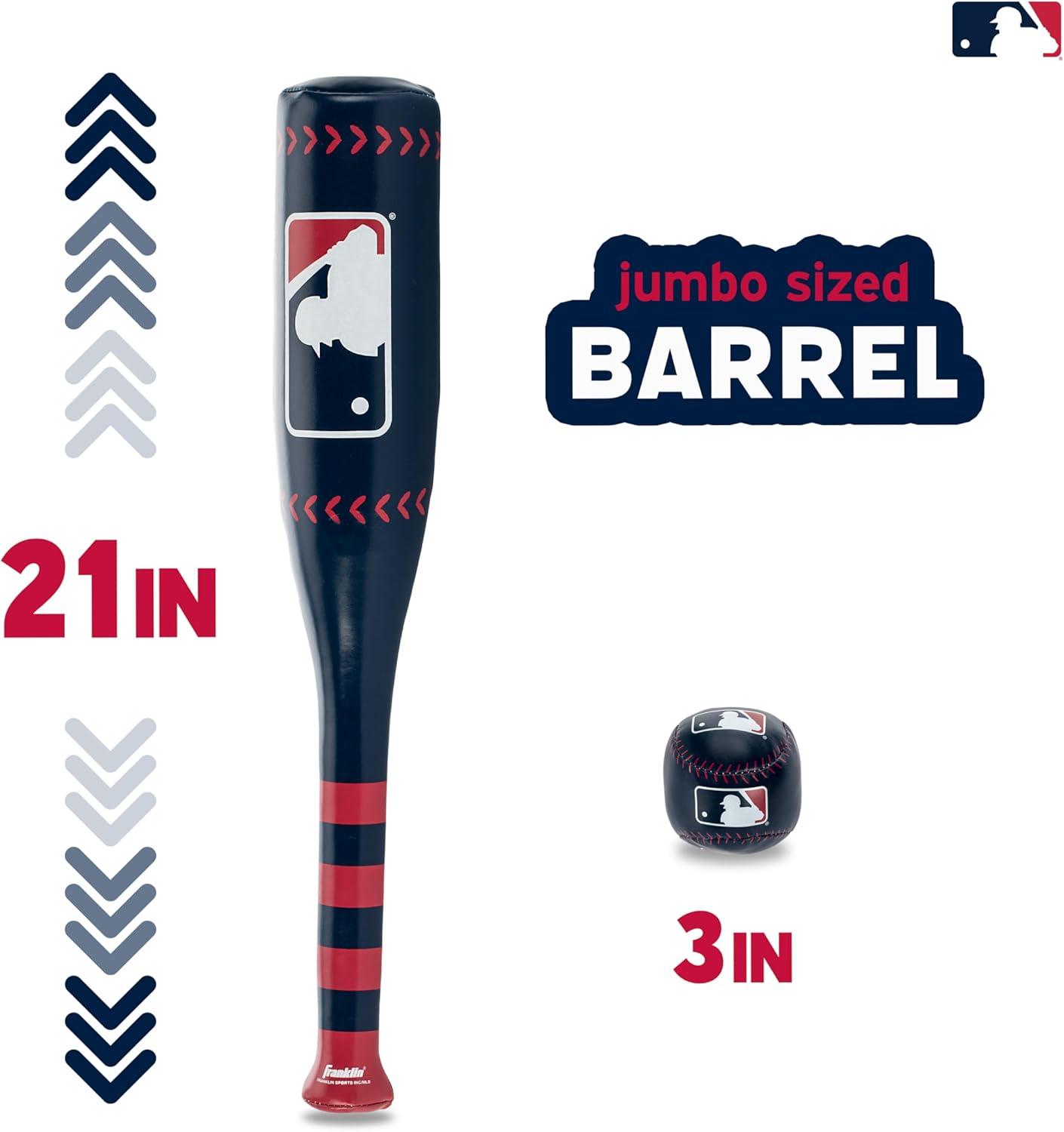 imageFranklin Sports MLB 21quot Soft Sport Bat ampamp Ball Blue Lightweight Kids Bat Ball